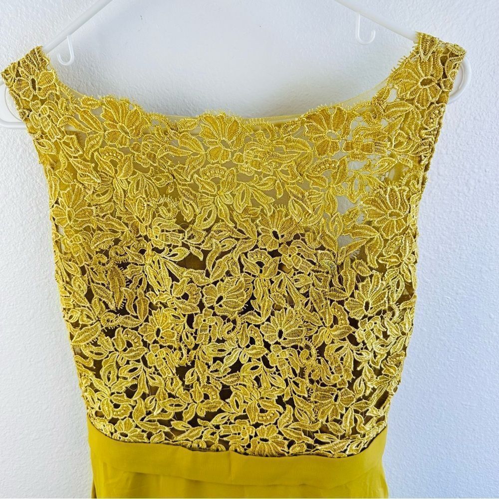 Lu Rui Mei Chartreuse Lace Top Gown No‎ Size See Measurements Lined
